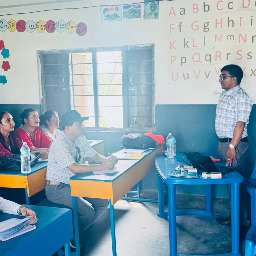 Teachers in a training and planning session